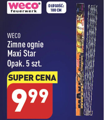 ALDI Weco Zimne ognie Maxi Star opak. 5szt. oferta