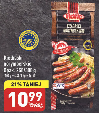 ALDI HoWe Kiełbaski norymberskie opak. 250/300g oferta