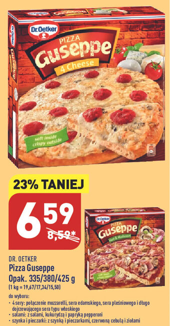 ALDI Dr.Oetker Pizza Guseppe opak. 335/380/425g oferta