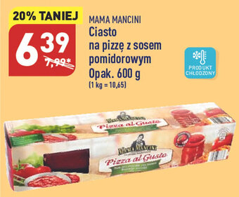 Mama Mancini Ciasto na pizzę z sosem pomidorowym opak. 600g