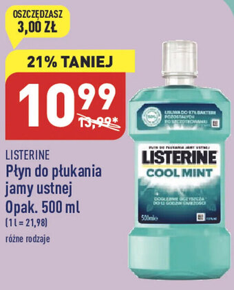 ALDI Listerine Płyn do płukania jamy ustnej opak. 500ml różne rodzaje oferta