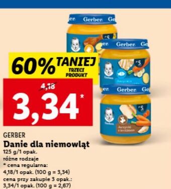 Lidl Obiadek jarzynki z królikiem gerber oferta