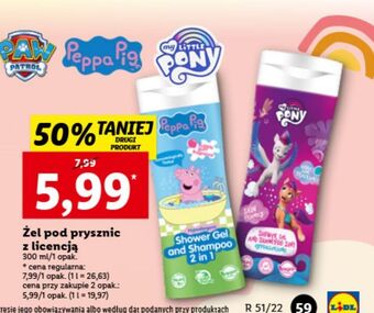 Lidl Żel do mycia ciała i włosów peppa pig oferta
