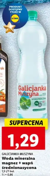 Lidl Woda lekko gazowana galicjanka oferta