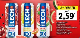 Lidl Piwo lech free arbuz z miętą oferta