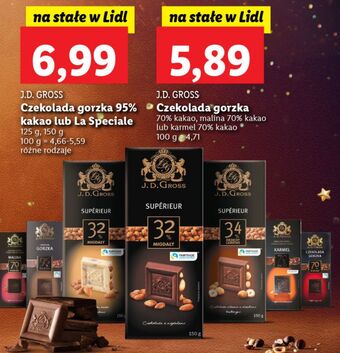 Lidl Czekolada gorzka 70 % j.d.gross oferta