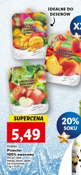 Lidl Przecier owocowy jabłko purena oferta