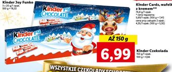 Lidl Czekoladki świąteczne mikołaj kinder chocolate oferta