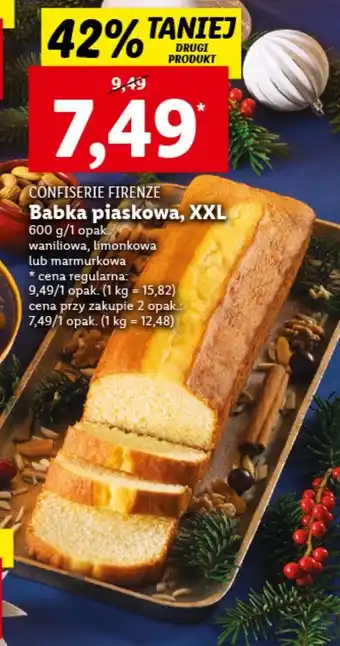 Lidl Babka piaskowa waniliowa confiserie firenze oferta