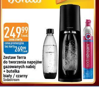 E.Leclerc Zestaw: urządzenie sst terra czarny + cylinder cqc butelka sodastream oferta