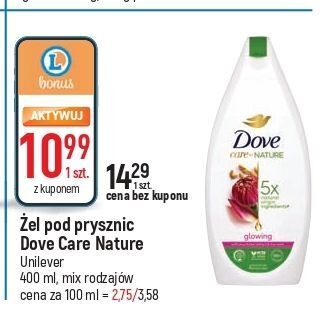 E.Leclerc Żel pod prysznic glowing dove care by nature oferta