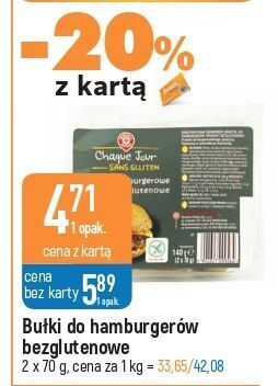 E.Leclerc Bułki hamburgerowe bezglutenowe wiodąca marka chaque jour oferta