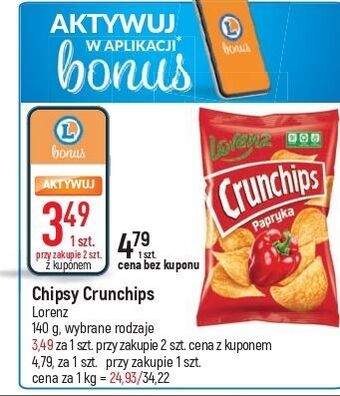 E.Leclerc Chipsy paprykowe crunchips oferta