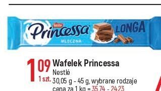 E.Leclerc Wafelek mleczny princessa longa oferta