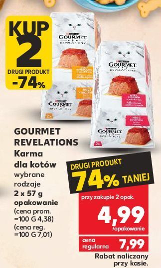 Kaufland Karma dla kota mus z wołowiną purina gourmet revelations oferta