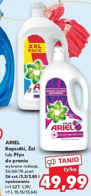 Kaufland Kapsułki do prania color ariel all in 1 oferta