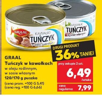 Kaufland Tuńczyk kawałki w oleju roślinnym graal oferta