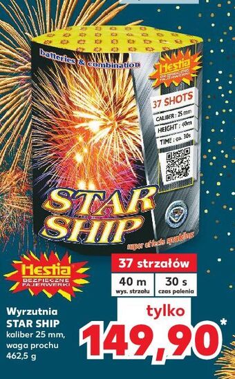 Kaufland Wyrzutnia 37 strzałów star ship hestia oferta