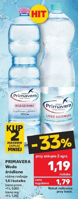 Kaufland Woda lekko gazowana primavera oferta
