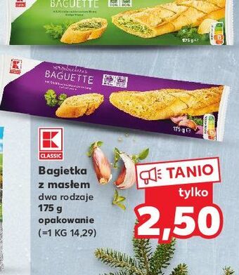 Kaufland Bagietka z masłem ziołowym k-classic oferta