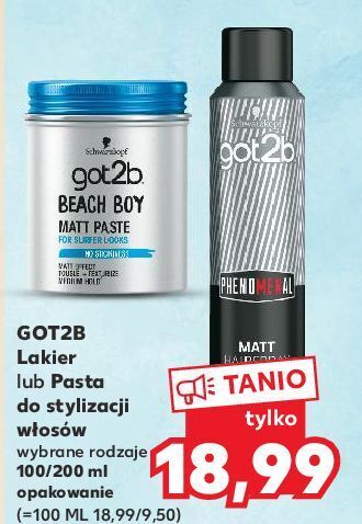 Kaufland Pasta do stylizacji got2b beach boy oferta