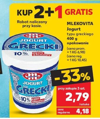 Kaufland Jogurt typu greckiego mlekovita oferta