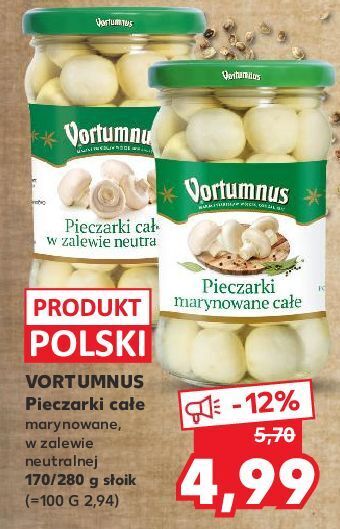 Kaufland Pieczarki marynowane całe vortumnus oferta