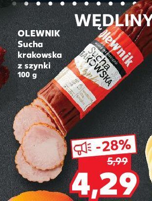 Kaufland Kiełbasa krakowska sucha olewnik oferta