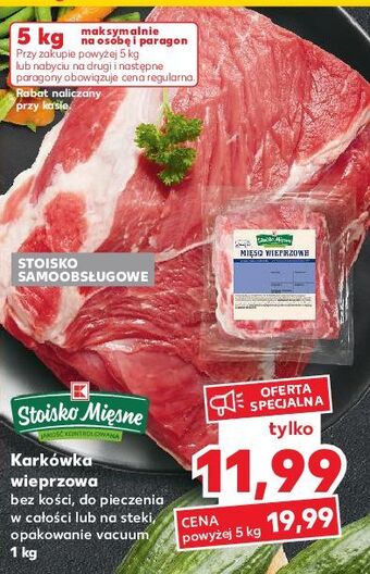Kaufland Karkówka wieprzowa bez kości stoisko mięsne oferta