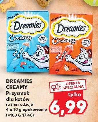 Kaufland Przysmak dla kota z łososiem dreamies creamy oferta