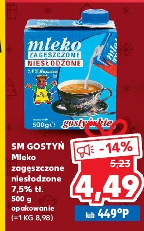 Kaufland Mleko zagęszczone niesłodzone gostyń oferta