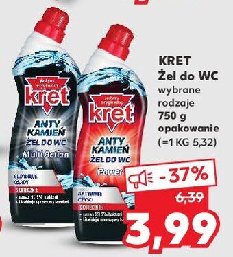 Kaufland Żel do wc anty kamień multi action kret oferta