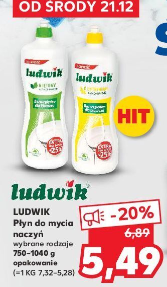 Kaufland Płyn do naczyń miętowy ludwik oferta