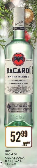 Dino Rum bacardi carta blanca oferta