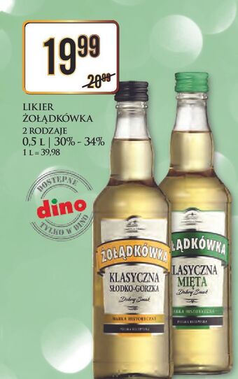 Dino Wódka żołądkowa klasyczna z miętą oferta