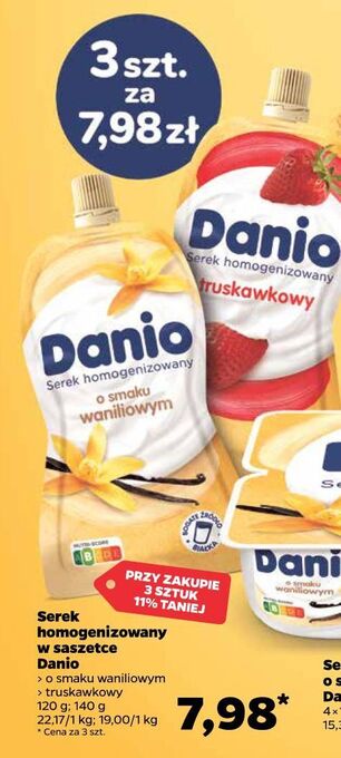Netto Serek truskawka saszetka danone danio oferta