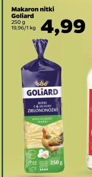 Netto Makaron nitka 4 jajeczna z jaj kury zielononóżki goliard oferta