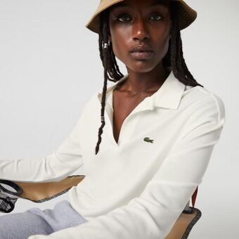Lacoste Lacoste damska koszulka polo z otwartym kołnierzykiem regular fit oferta