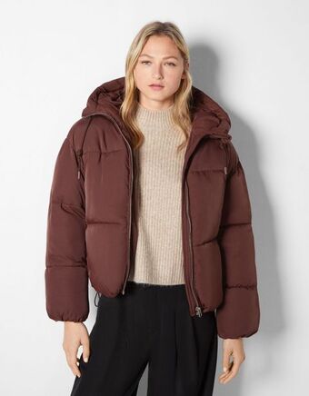Bershka Kurtka puchowa oversize z kapturem oferta