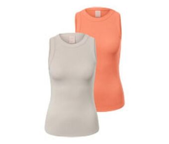 Tchibo Top sportowy, 2 sztuki, pomarańczowy i kremowy oferta