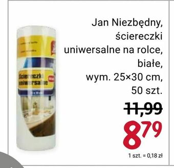 Rossmann Jan Niezbędny, ściereczki uniwersalne na rolce, białe, wym. 25×30 cm oferta