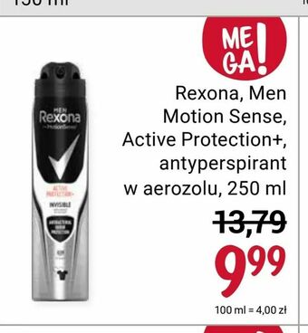 Rossmann Rexona, Men Motion Sense, Active Protection+, antyperspirant w aerozolu, 250 ml oferta