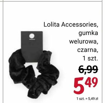 Rossmann Lolita Accessories, gumka welurowa, czarna oferta