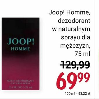 Rossmann Joop! Homme, dezodorant w naturalnym sprayu dla mężczyzn oferta