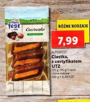 Lidl Ciastka z certyfikatem UTZ 125g oferta