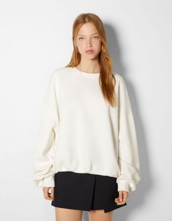 Bershka Bluza oversize z okrągłym dekoltem oferta