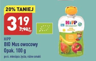 ALDI Mus owocowy jabłko-gruszki-banan hipp bio oferta