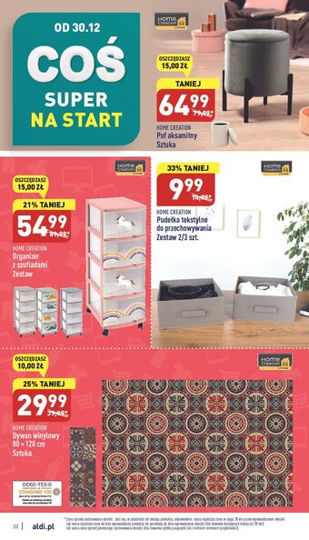 ALDI Puf aksamitny home creation oferta