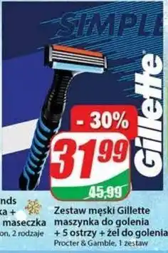 Dino Zestaw w pudełku żel do golenia series sensitive 75 ml + maszynka blue 3 5 ostrzy gillette oferta