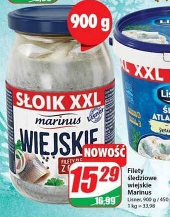 Dino Filety śledziowe wiejskie z cebulką marinus oferta